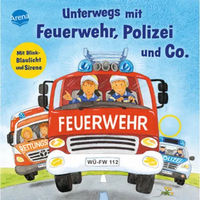 Produktbild von Unterwegs mit Feuerwehr, Polizei und Co. Mit Blink-Blaulicht und Sirene
