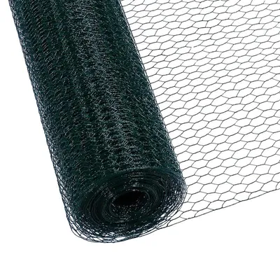 Produktbild von Hühnerzaun Geflügelnetz , Maschenweite 25 mm , Höhe 100 cm , Länge 25m , PVC-Beschichtet Grün