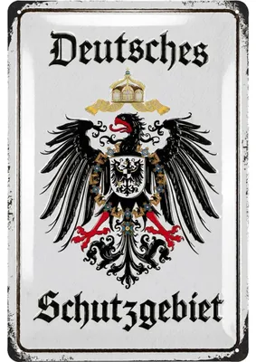 Produktbild von Retro Blechschild Deutsches Schutzgebiet, geprägtes Metallschild als Deutschland Deko und Geschenk für Männer 20x30 cm