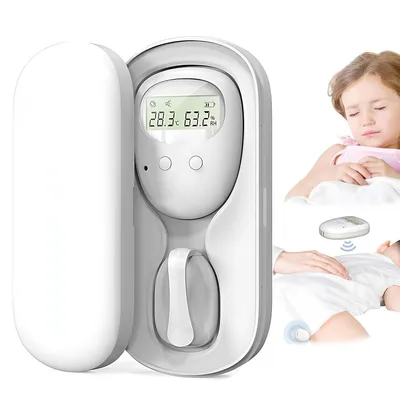 Produktbild von Kabelloser Bettnässer-Alarm, Empfänger und Clip-Sender, 10 m Reichweite, USB-aufladbar, 3 Modi, Ton und Vibration, Töpfchentrainingsgerät für Kinder