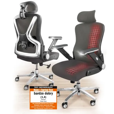 Zdjęcie produktu dla Krzesło biurowe CLOUVOU PowerSeat Ergonomiczne krzesło biurkowe Regulowana wysokość, podłokietniki 5D, zagłówek 3D, obciążenie do 200 kg [nr 1 pod względem stabilności]