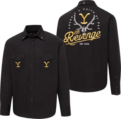 Produktbild von Stars & Stripes Herren Westernhemd YELLOWSTONE »For Revenge« Schwarz