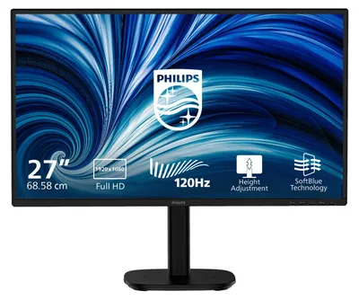 Produktbild von Philips 3000 series 27B2N3200A/61, 68,6 cm (27"), 1920 x 1080 Pixel, Full HD, LCD, 4 ms, Schwarz