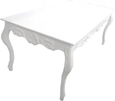 Produktbild von Casa Padrino Barock Esstisch Weiss Shabby Chic Style L205 x B104 x H82 cm