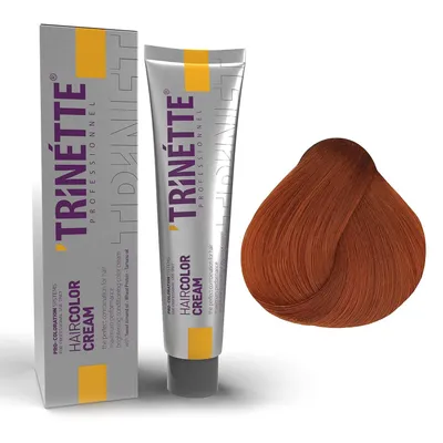 Produktbild von Trinette No 7.44 Intensiver Braunkupfer Permanente Haarfarbe Creme 100 ml – Natürliche Farbtöne, Intensive Deckkraft, Langanhaltende Farbe