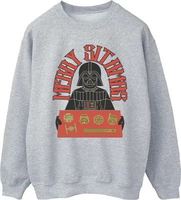 Produktbild von Star Wars - "Episode IV: A New Hope Merry Sithmas" Sweatshirt für Herren BI46035 (XXL) (Grau)
