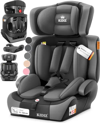 Produktbild von KIDIZ® Autokindersitz Gruppe 1+2+3 9-36kg, 5-Punkt-Gurt, verstellbare Kopfstütze