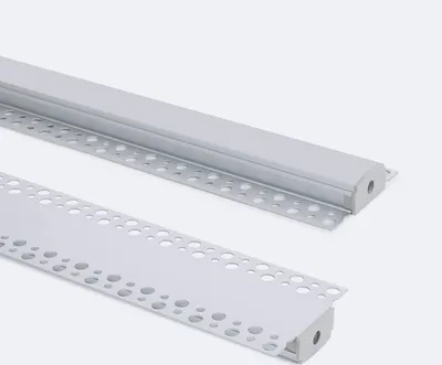 Produktbild von Aluminiumprofil Gipseinbau für LED Streifen bis 20mm Aluminium 2 m Weiß transluzent