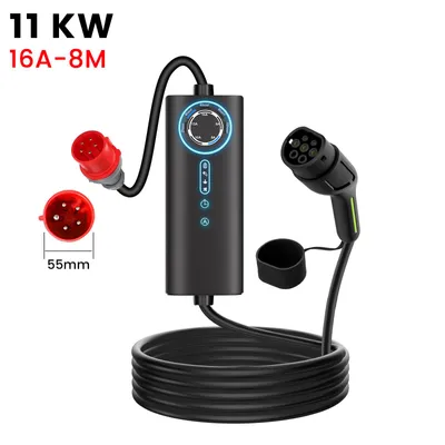 Produktbild von Junsun EV-Ladegerät, 11 kW, 8 Meter Kabel, Typ 2, 3-phasig, 6-16A