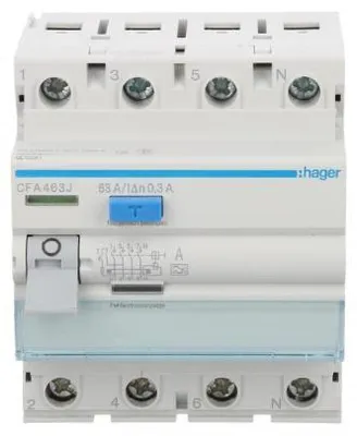 Produktbild von 4P 63A 0,3A Typ A Differenzialschutzschalter CFA463J
