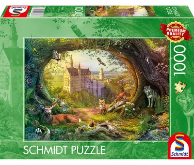 Image de 1000 pièces Schmidt Spiele Puzzle Château de conte de fées dans la forêt enchantée 58878