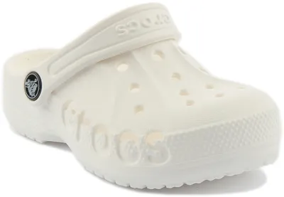 Produktbild von Crocs Baya Kinder Clog Sandale mit Rückengurt in Weiß (28/29; Weiß)