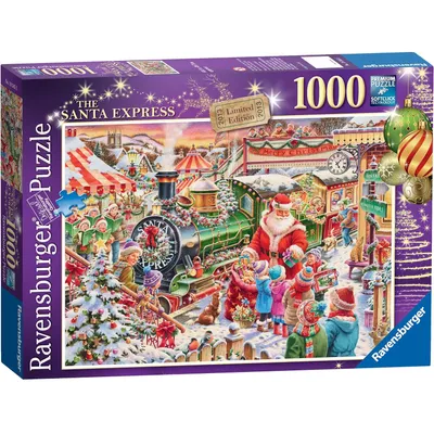 Produktbild von Ravensburger Puzzle 1000 Teile Weihnachtszug 70x50 cm Wintermotiv 89773
