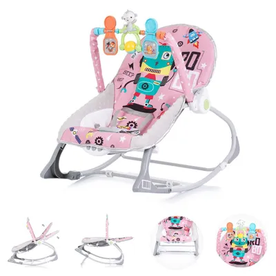 Produktbild von Chipolino Babywippe Baby Spa 2 in 1 elektrisch Stuhl Schaukelfunktion Spielbogen rosa