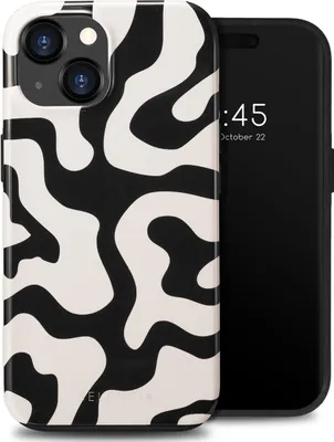 Image de Selencia Vivid Backcover pour l'Apple iPhone 15 - Art Wave Black