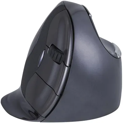 Zdjęcie produktu dla BakkerElkhuizen Evoluent D Medium Wireless, Po prawej stronie, Projekt pionowy, Laser, RF Wireless, 3200 DPI, Czarny