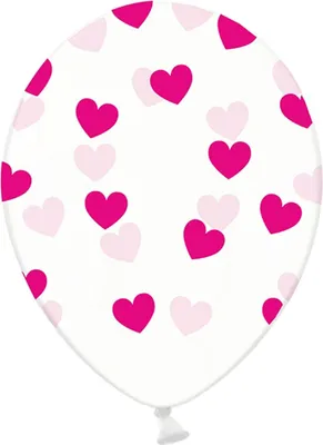 Image de Ballons 30cm, coeurs, cristal clair (1 paquet / 6 pièces)