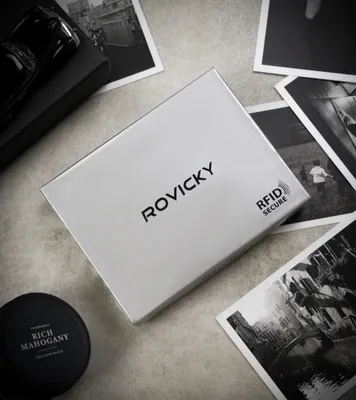 Produktbild von Herrenbrieftasche aus Leder für die Registrierungskarte - Rovicky