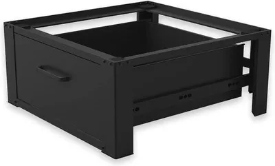 Produktbild von Famanu Waschmaschinenverhoger mit Schublade - Robuster Sockel für Waschmaschine 63x54x31 cm - Schwarz