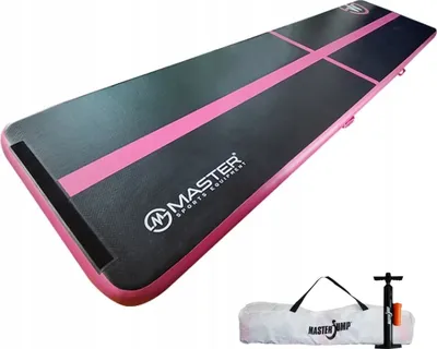 Produktbild von Airtrack akrobatická dráha MASTER 400 x 100 x 10 cm - černá a růžová