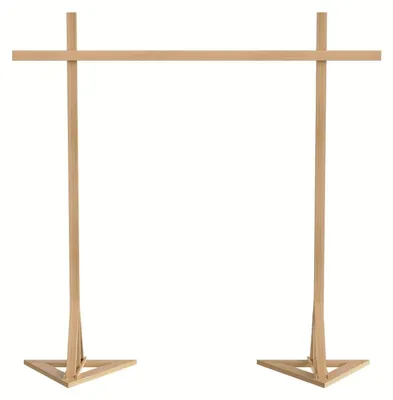 Produktbild von Holzbogen – Brautbogen – Zeremonienbogen – Fotobogen – Gartenbogen – Groß, 3,05 x 3,05 m – Langlebiges Bambus
