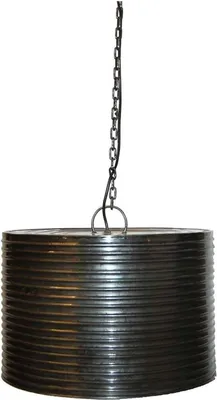 Imagen del producto de Lámpara colgante de estilo Malabar, fabricada en hierro con diseño acanalado, color , diámetro de 44 cm