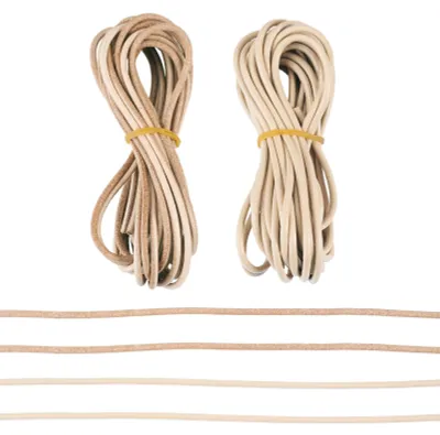 Lederkoord 10 m, 3 mm, rund, für DIY-Schmuck, 2 Farben