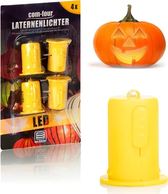 Zdjęcie produktu dla com-four® 4x lampka dekoracyjna LED do papierowych lampionów - zamiennik podgrzewaczy LED - ciepłe białe światło lampionu - zasilana bateryjnie świeczka LED - mini lampka do lampionów, lampionów, dyń, balonów i dekoracji