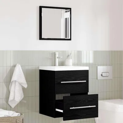 Produktbild von Möbel Badezimmer Schrank Schwarz Eiche 41 x 38,5 x 48 cm - Badezimmer 875694