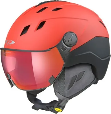 Produktbild von CP Corao + Skihelm Snowboardhelm Gr. L (59-61 cm) Schutzhelm Helm Ski Helmet Wintersport red black soft touch - dl vario pol red mirror lens Unisex