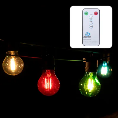 Produktbild von 10-tlg. LED-Filament Party-Lichterkette bunt