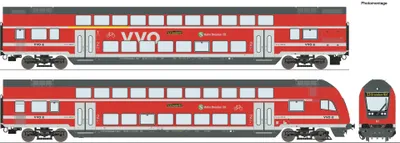 Produktbild von Roco 6220066 2-tlg. Set: Doppelstockwagen, DB AG