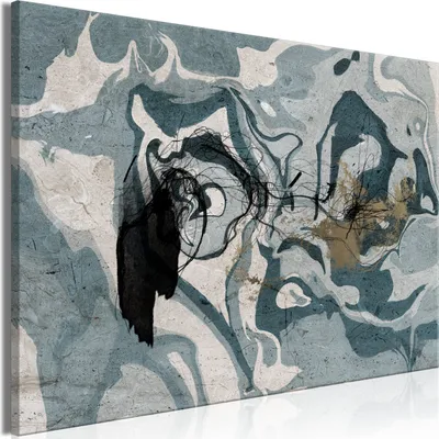 Image de Toile italienne - Marbled Reflection (1 Part) Wide 90x60 cm Abstrait a-A-0805-b-a