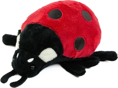 Produktbild von Kuscheltier Marienkäfer 16 cm liegend schwarz/rot