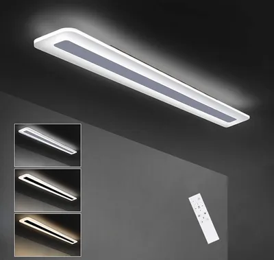 Zdjęcie produktu dla ZMH LED lampa sufitowa ściemnialna z pilotem 40W 100cm lampa sufitowa metalowa