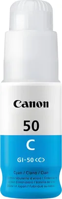 Produktbild von Canon GI-50 C, Hohe Reichweite, Tintenflasche, Cyan, Cyan, Tinte auf Pigmentbasis, 1 Stück(e), 7700 Seiten