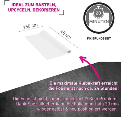 Produktbild von Klebefolie Weiß - 45x150cm