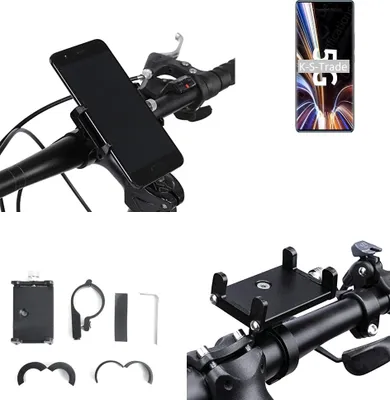 Produktbild von K-S-Trade Handyhalterung für das Fahrrad kompatibel mit ZTE Axon 40 Pro Halter Lenkstange Fahrradhalterung Motorrad Bike Mount Befestigung Smartphone