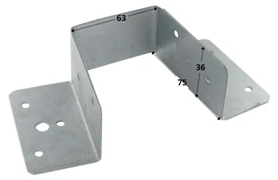Produktbild von Balkenschuh U-förmig Balkenstütze 63x75 Sendzimir