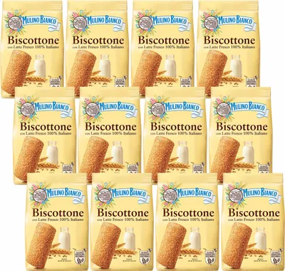 Produktbild von MULINO BIANCO BisBaumwollee Italienisches Mürbegebäck mit Zucker 700g (BisBaumwollee, x12)