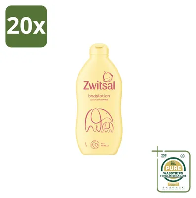 Productafbeelding van 20 x Zwitsal Bodylotion, verzorgende lotion, 400 ml - Voorraadpakket - 20 stuks