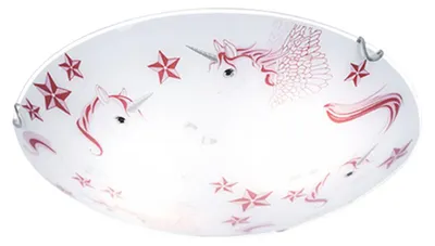 Produktbild von LED Kinder Deckenlampe, Einhorn, rosa-weiß, 40 cm, NATALIE