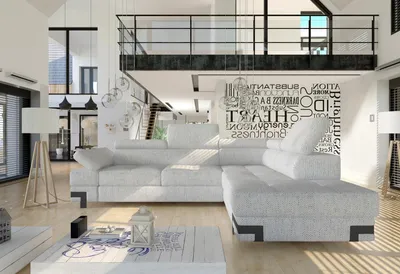 Produktbild von Ecksofa Grau Stoff L Form Sofa Couch Design Couch Polster Textil Modern Sofas