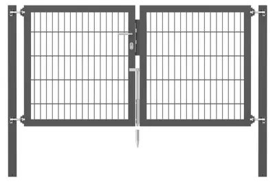 Image de Alberts 663247 Porte double Flexo Plus avec accessoires, anthracite, largeur 200 cm, hauteur 100 cm