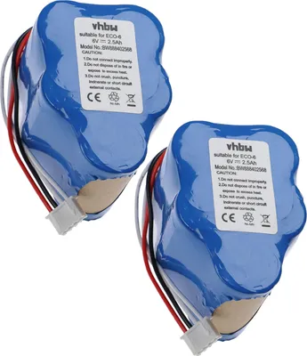 Produktbild von vhbw 2x Akku kompatibel mit Robot RVC0011, RVC0010 Staubsauger (2500 mAh, 6 V, NiMH)