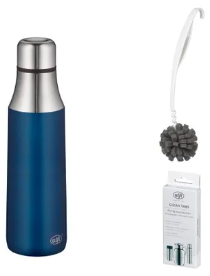 Zdjęcie produktu dla alfi CITY BOTTLE Trinkflasche – Vorteilsset mit Reinigungsbürste CLEAN FIX 30 cm + CLEAN TABS (20 Stück)