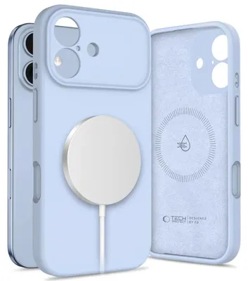 Obrázok produktu pre Silikónové puzdro Tech-Protect MagSafe pre iPhone 17 - modré
