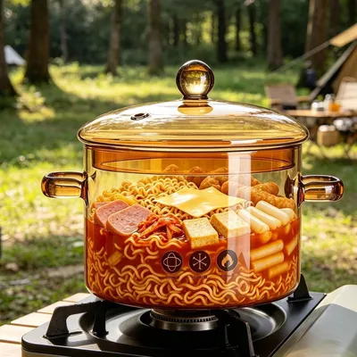 Produktbild von Hitzebeständige Glastöpfe zum Kochen mit Deckel