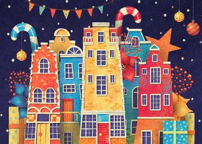 Produktbild von Grafika Puzzle Weihnachten 500 Teile - buntes Kartonspielzeug