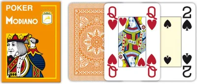 Produktbild von Modiano Poker Kartenspiel 100% Plastik Orange